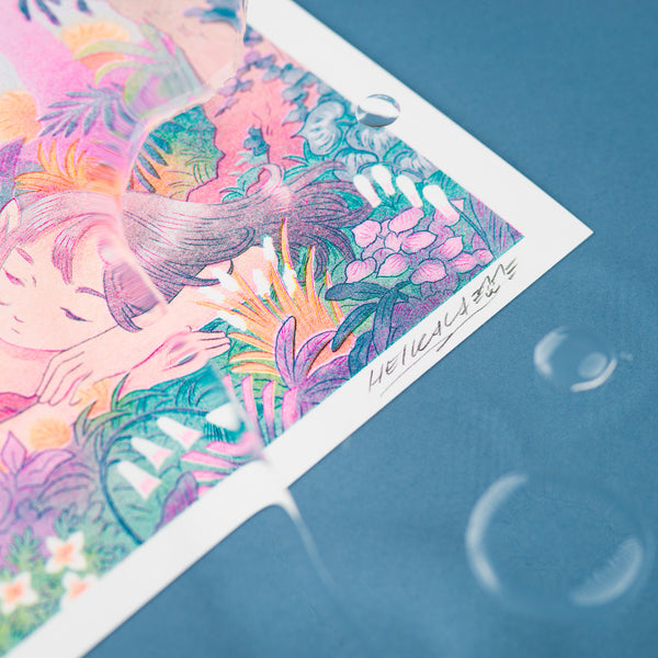 Forest Fairies Risograph Print (limited edition)