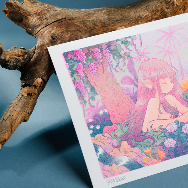 Forest Fairies Risograph Print (limited edition)