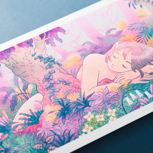 Forest Fairies Risograph Print (limited edition)