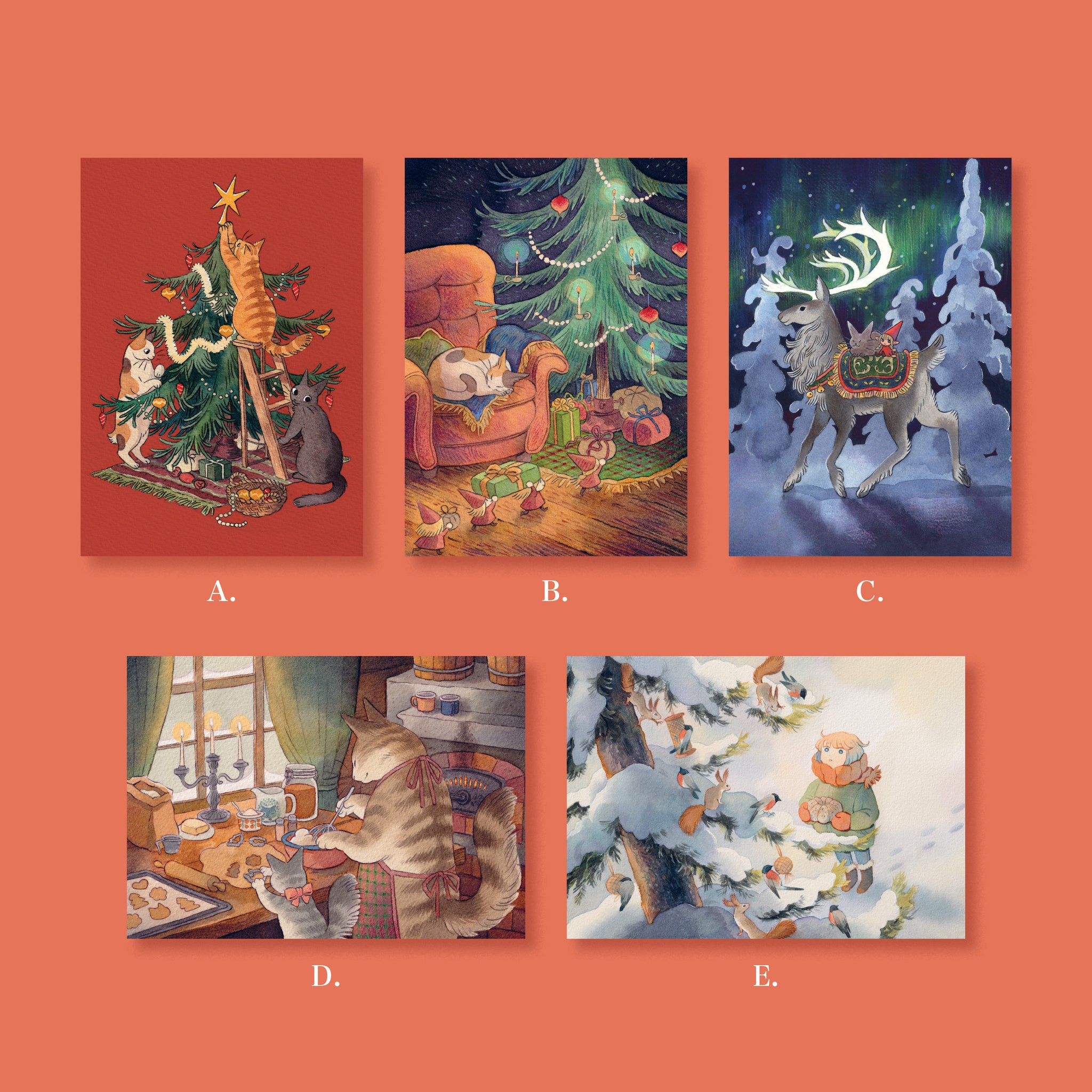 Winter Whimsy Postcard Set – Heikala Shop