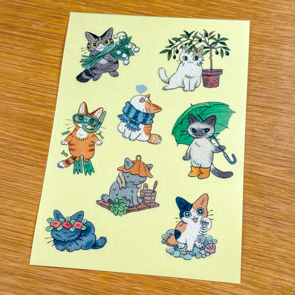 Cat Adventures Sticker Sheet