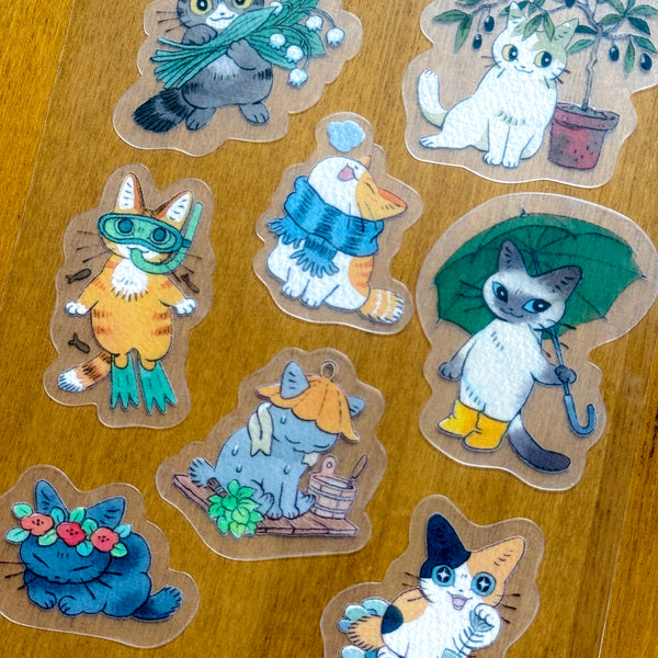 Cat Adventures Sticker Sheet