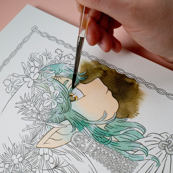 Radiant Watercolor Coloring Book