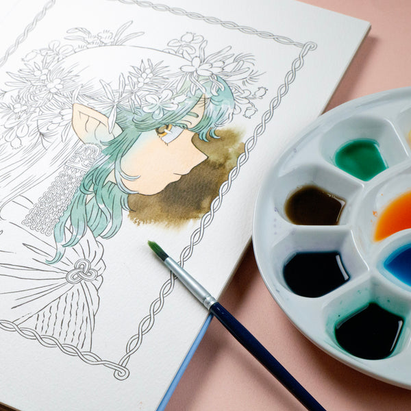 Radiant Watercolor Coloring Book