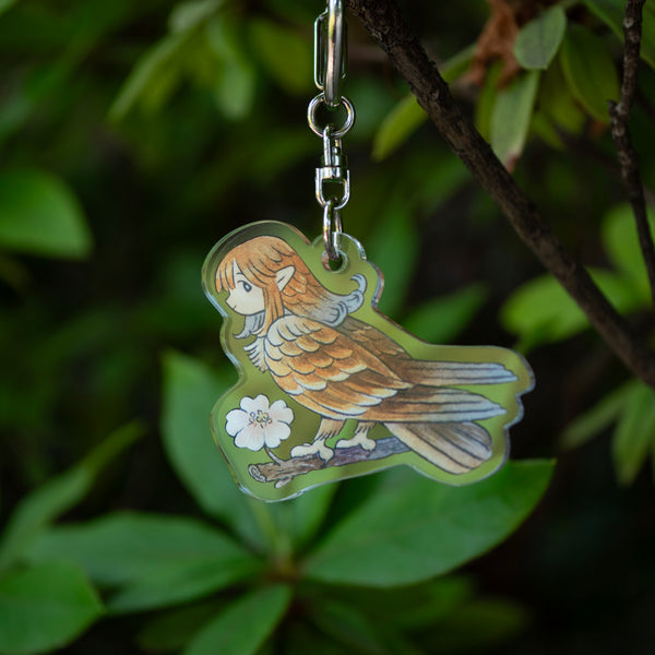 Sparrow Harpy Acrylic Keychain