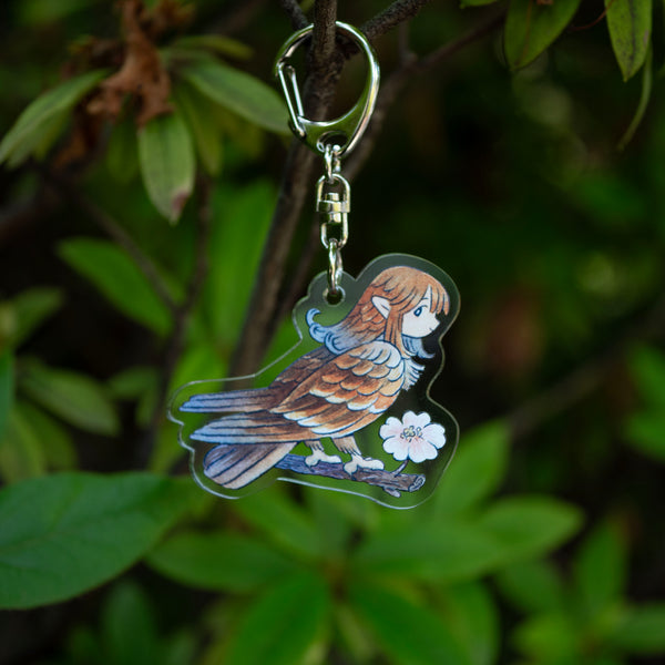 Sparrow Harpy Acrylic Keychain