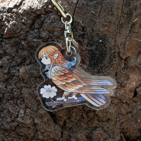 Sparrow Harpy Acrylic Keychain