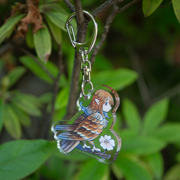 Sparrow Harpy Acrylic Keychain